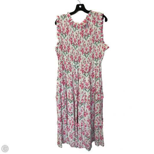 Dress Casual Midi By Crown And Ivy In Floral Print, Size: L
