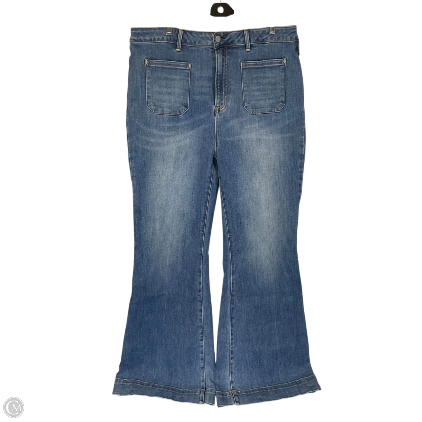 Jeans Flared By Risen In Blue Denim, Size: 3x