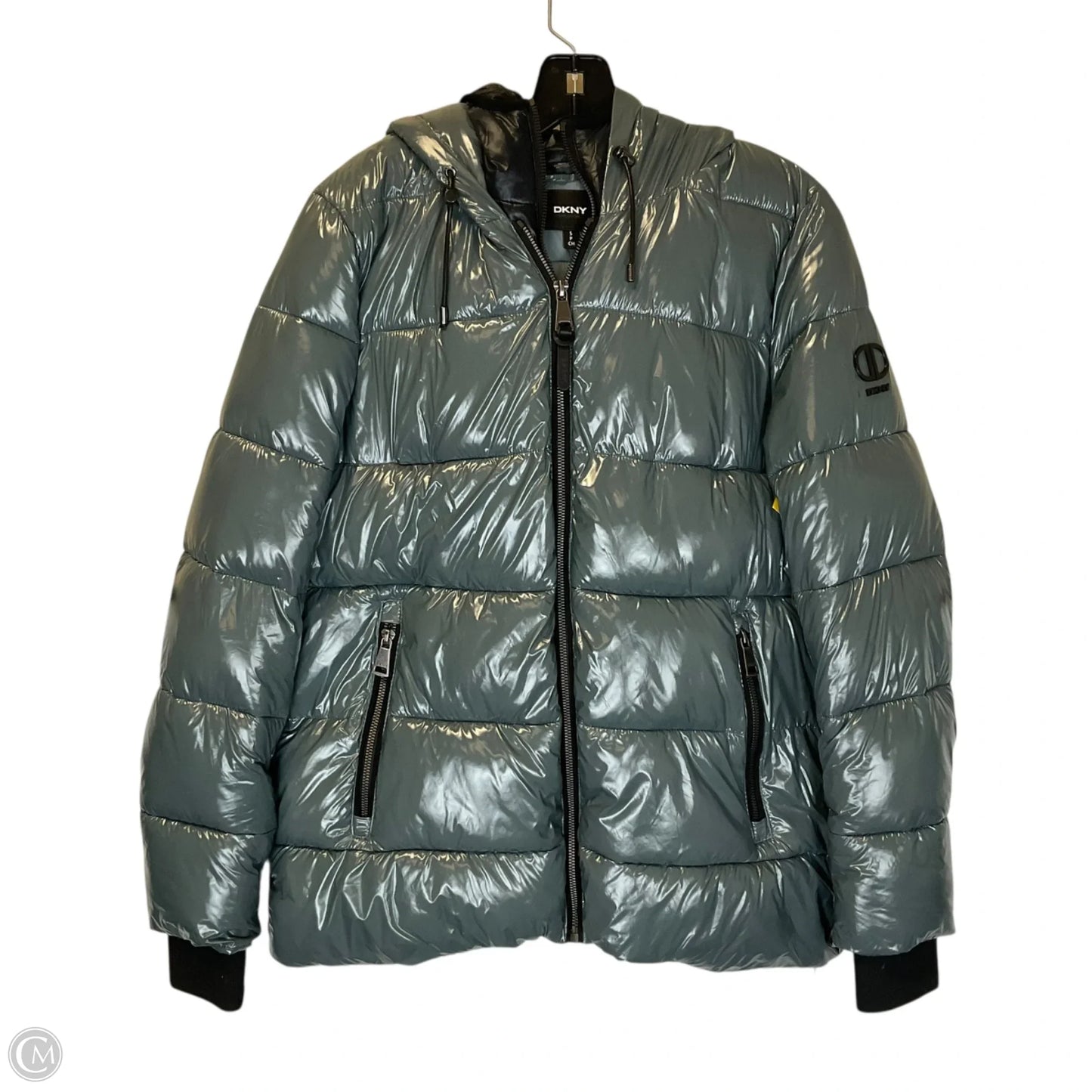 Coat Puffer & Quilted By Dkny In Grey, Size: S
