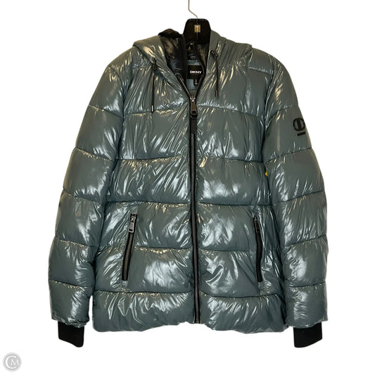 Coat Puffer & Quilted By Dkny In Grey, Size: S