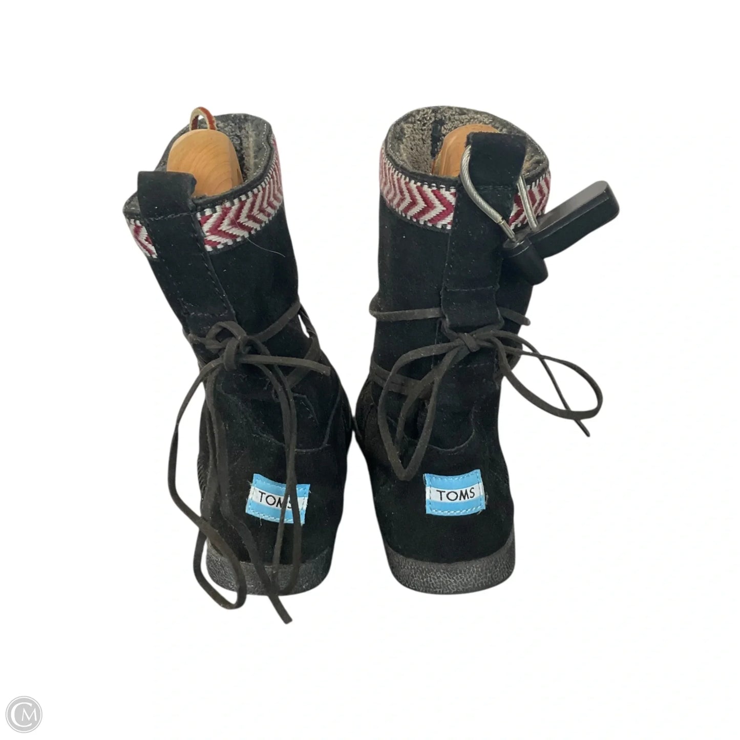 Boots Ankle Flats By Toms In Black, Size: 6.5