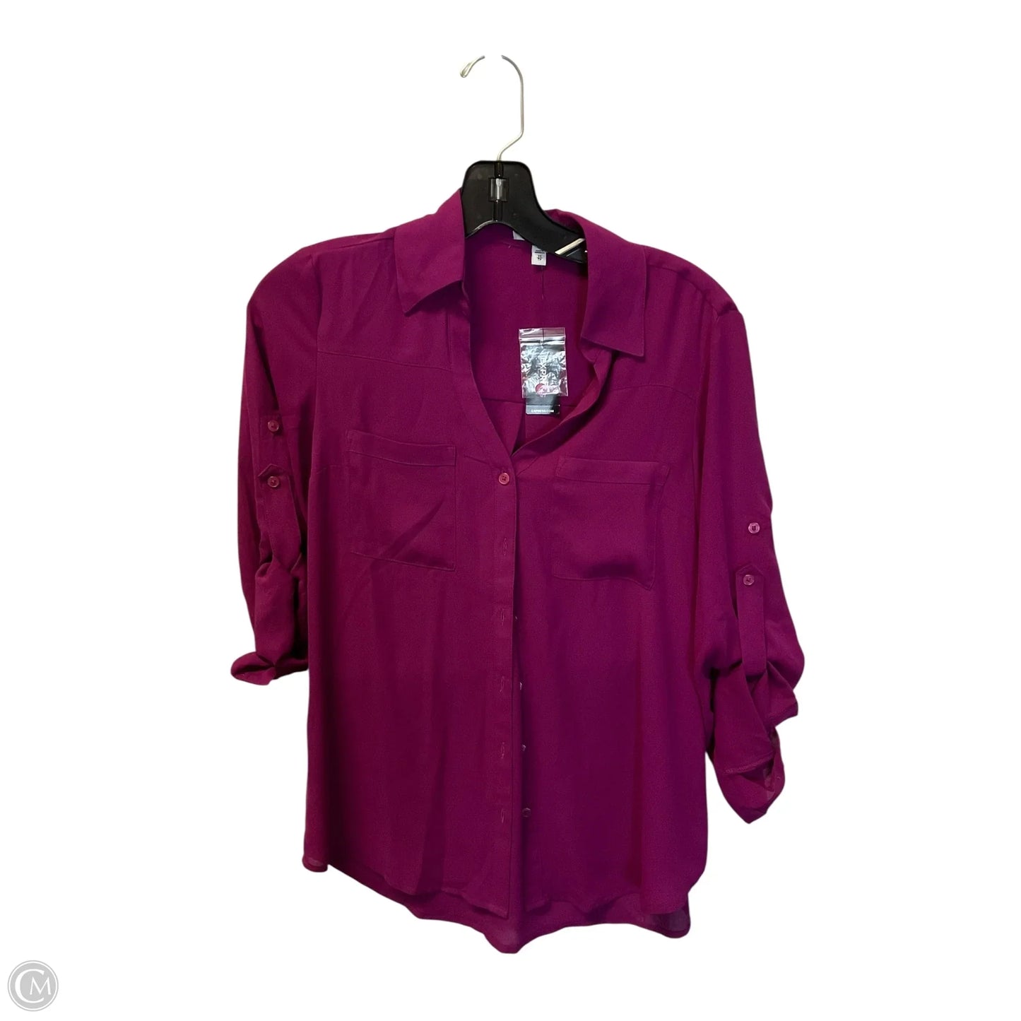 Top Long Sleeve By Express In Purple, Size: Xs