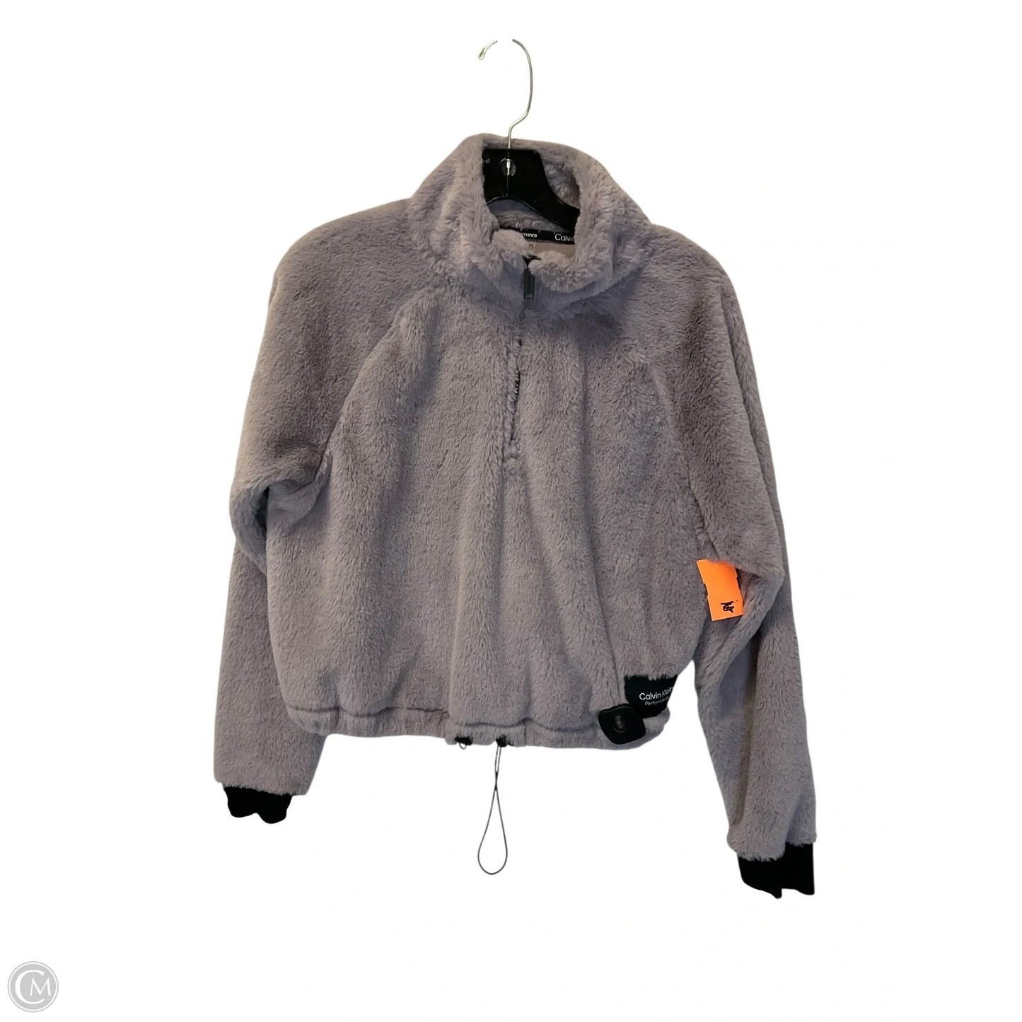 Sweatshirt Collar By Calvin Klein In Purple, Size: M