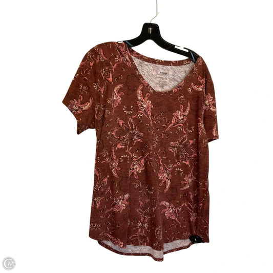 Top Short Sleeve By Sonoma In Red, Size: 1x