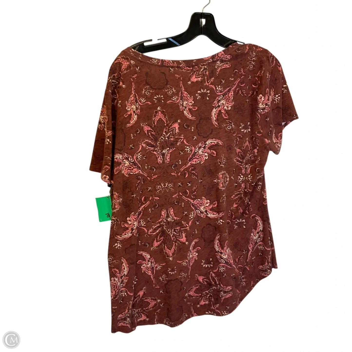 Top Short Sleeve By Sonoma In Red, Size: 1x