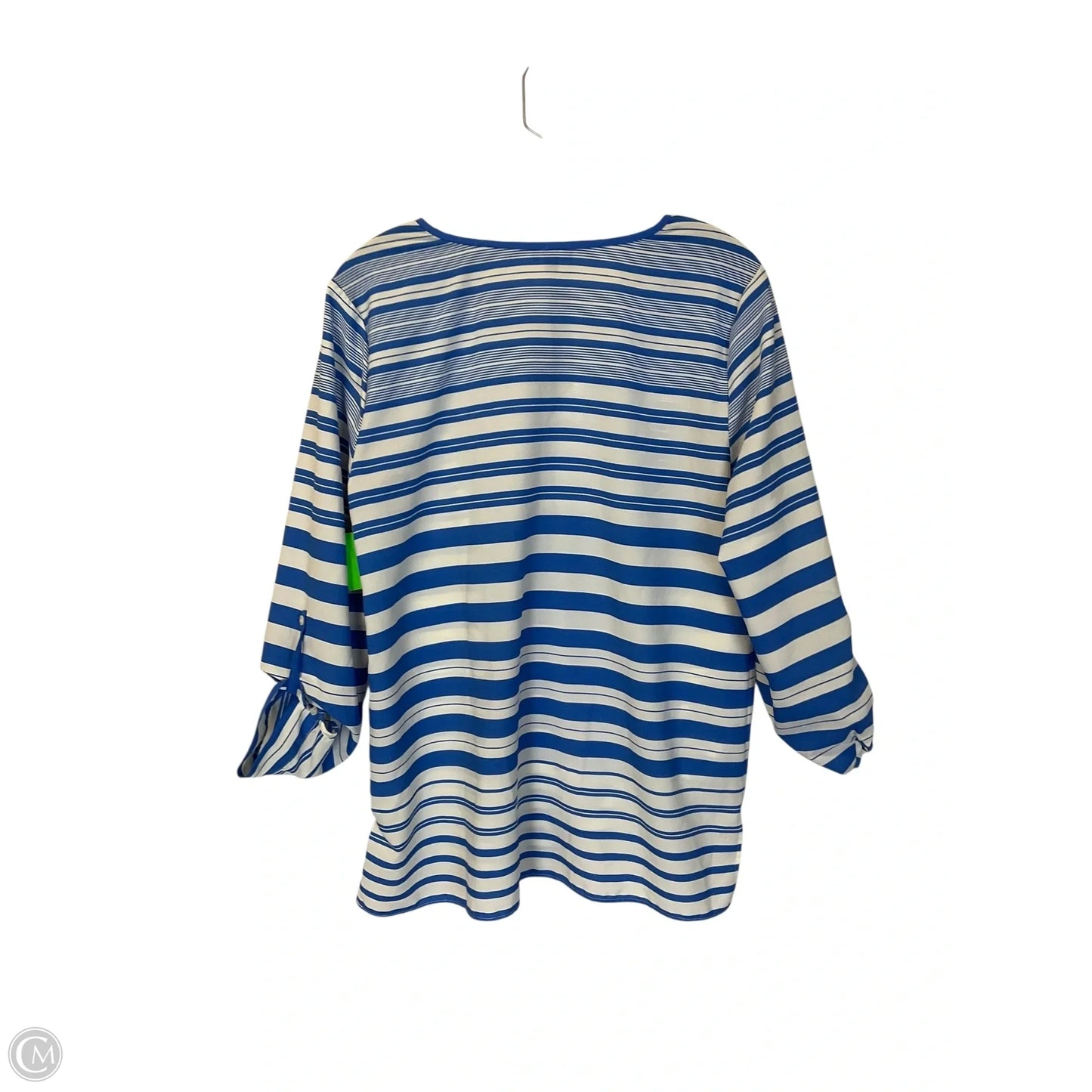 Top Long Sleeve By Talbots In Striped Pattern, Size: M
