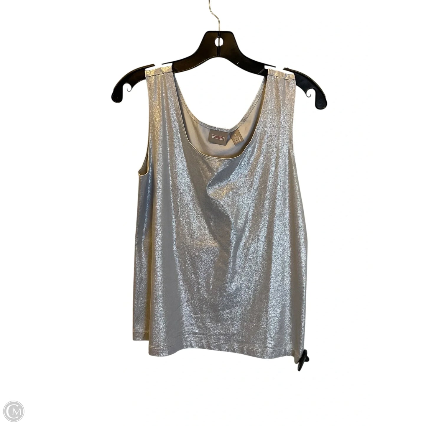 Top Sleeveless By Chicos In Grey, Size: S
