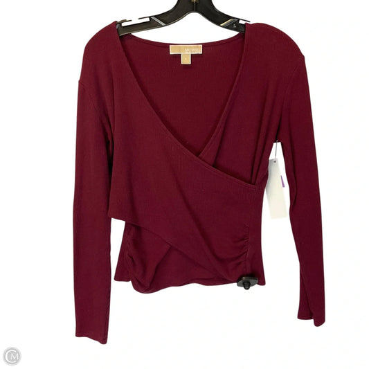 Top Long Sleeve By Michael By Michael Kors In Red, Size: S