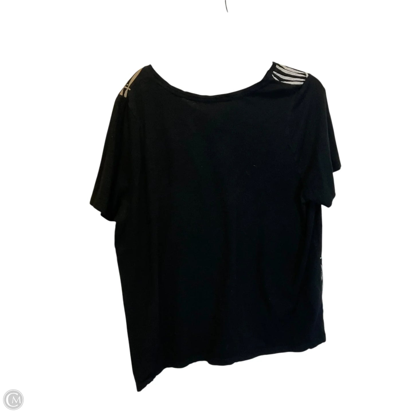 Top Short Sleeve By Catherines In Black, Size: 1x
