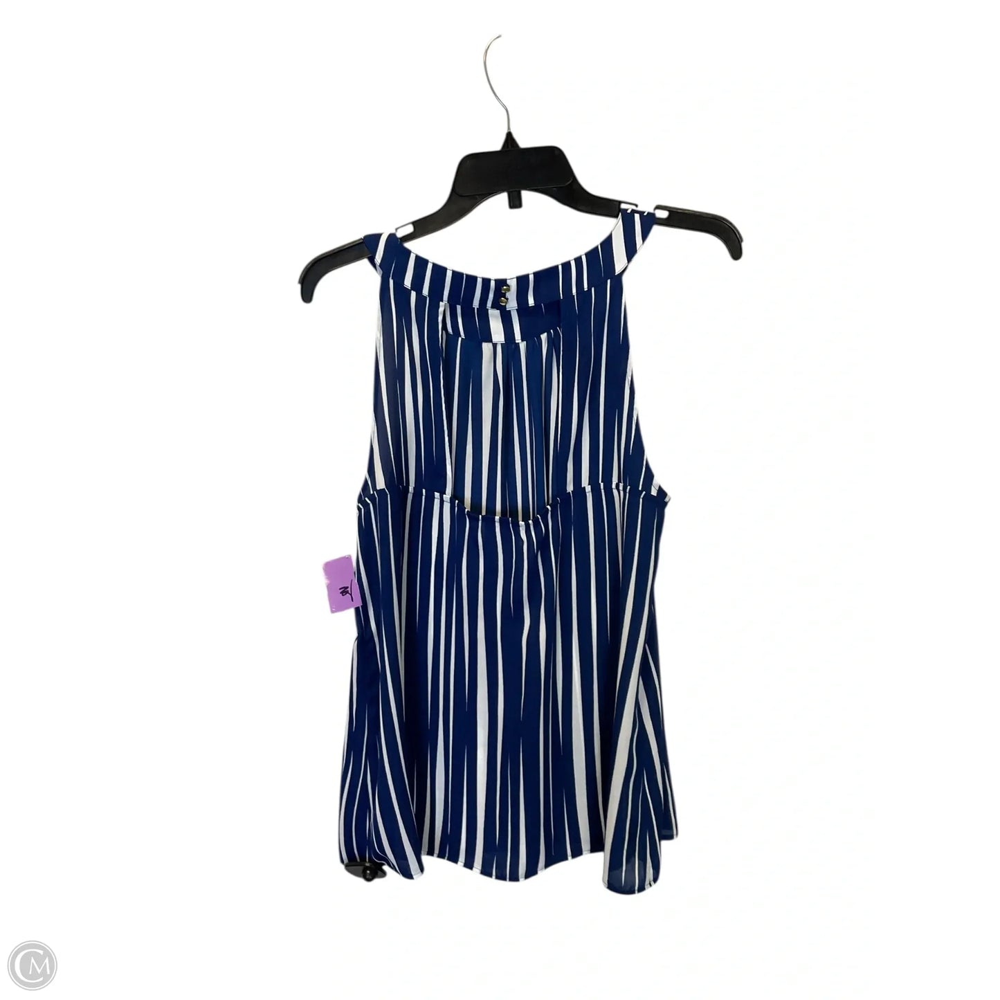 Top Sleeveless By Banana Republic In Striped Pattern, Size: 12