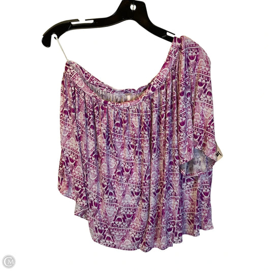 Top Short Sleeve By Free People In Purple, Size: Xs