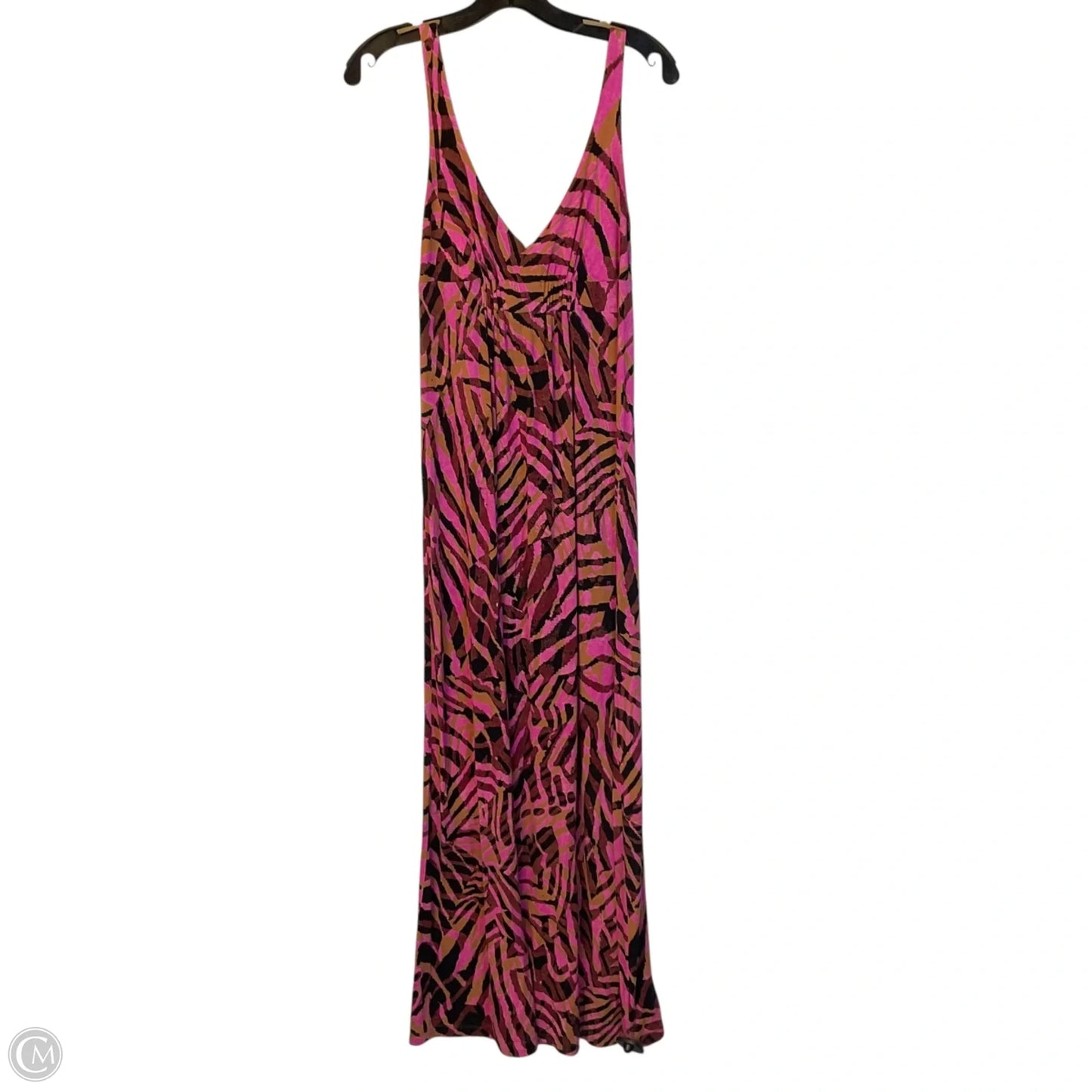 Dress Casual Maxi By Cabi In Brown & Pink, Size: S
