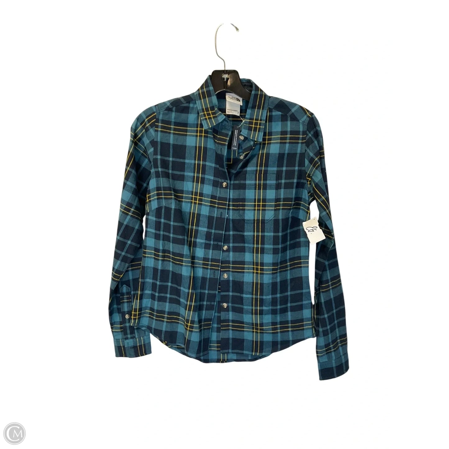 Top Long Sleeve By The North Face In Plaid Pattern, Size: Xs
