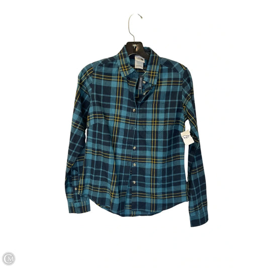 Top Long Sleeve By The North Face In Plaid Pattern, Size: Xs