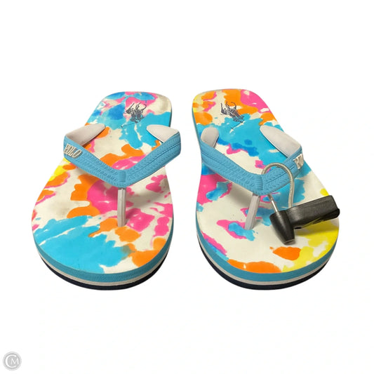 Sandals Flip Flops By Polo Ralph Lauren In Multi-colored, Size: 9
