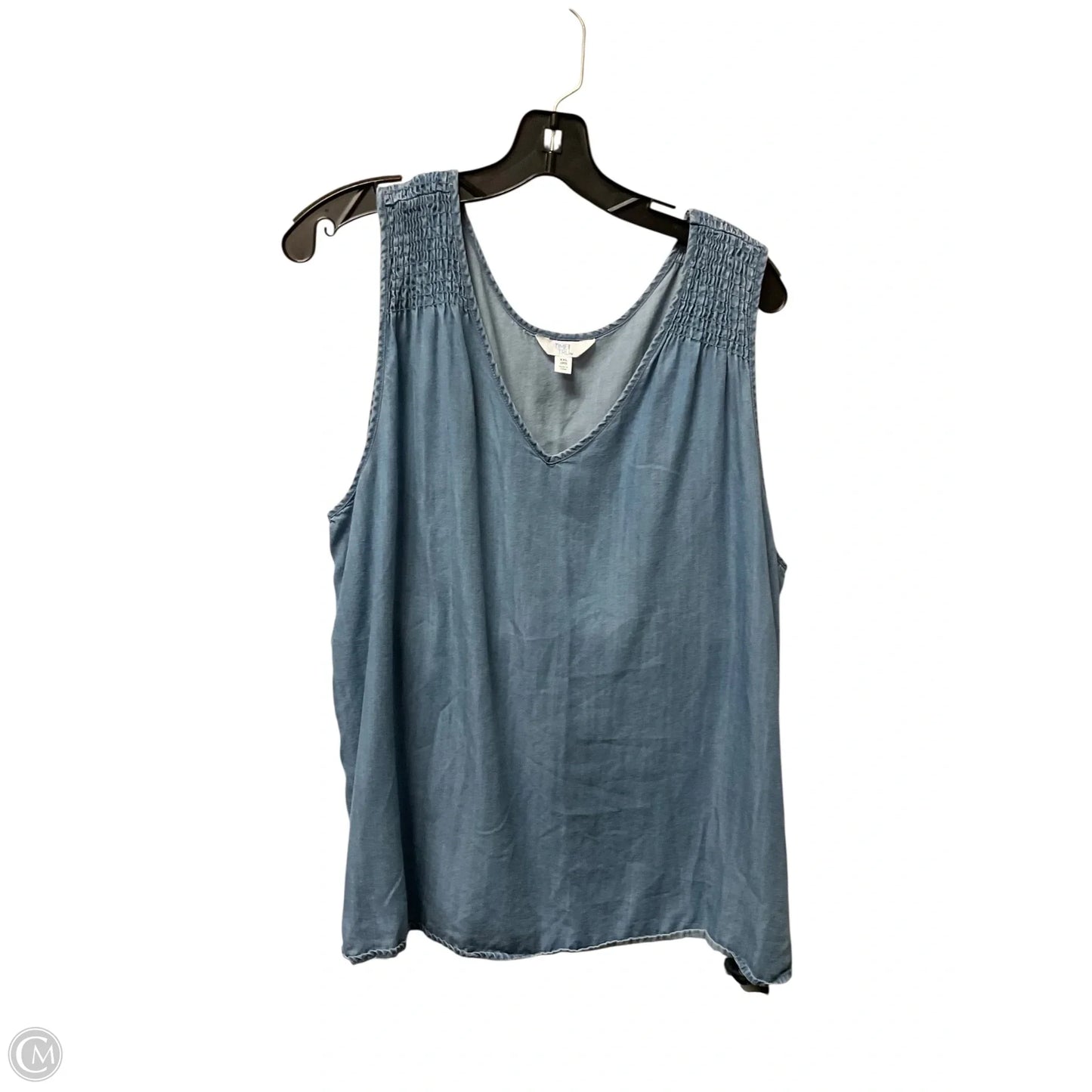 Top Sleeveless By Time And Tru In Blue, Size: Xxl