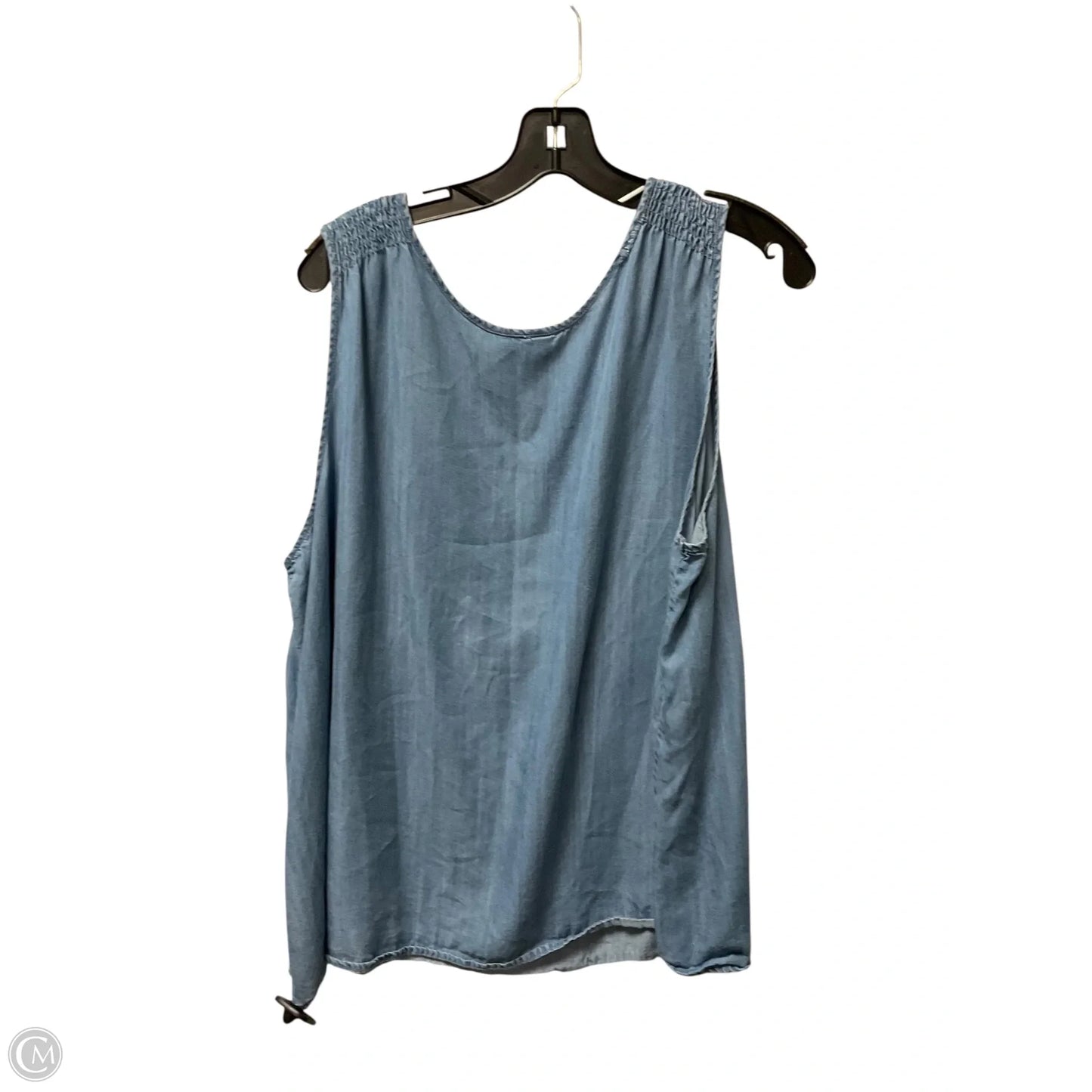Top Sleeveless By Time And Tru In Blue, Size: Xxl
