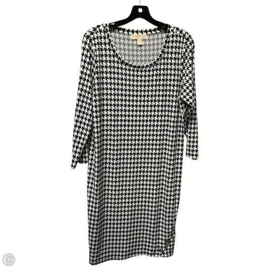 Dress Casual Midi By Michael By Michael Kors In Blue & White, Size: L
