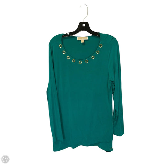 Top Long Sleeve By Michael By Michael Kors In Teal, Size: L