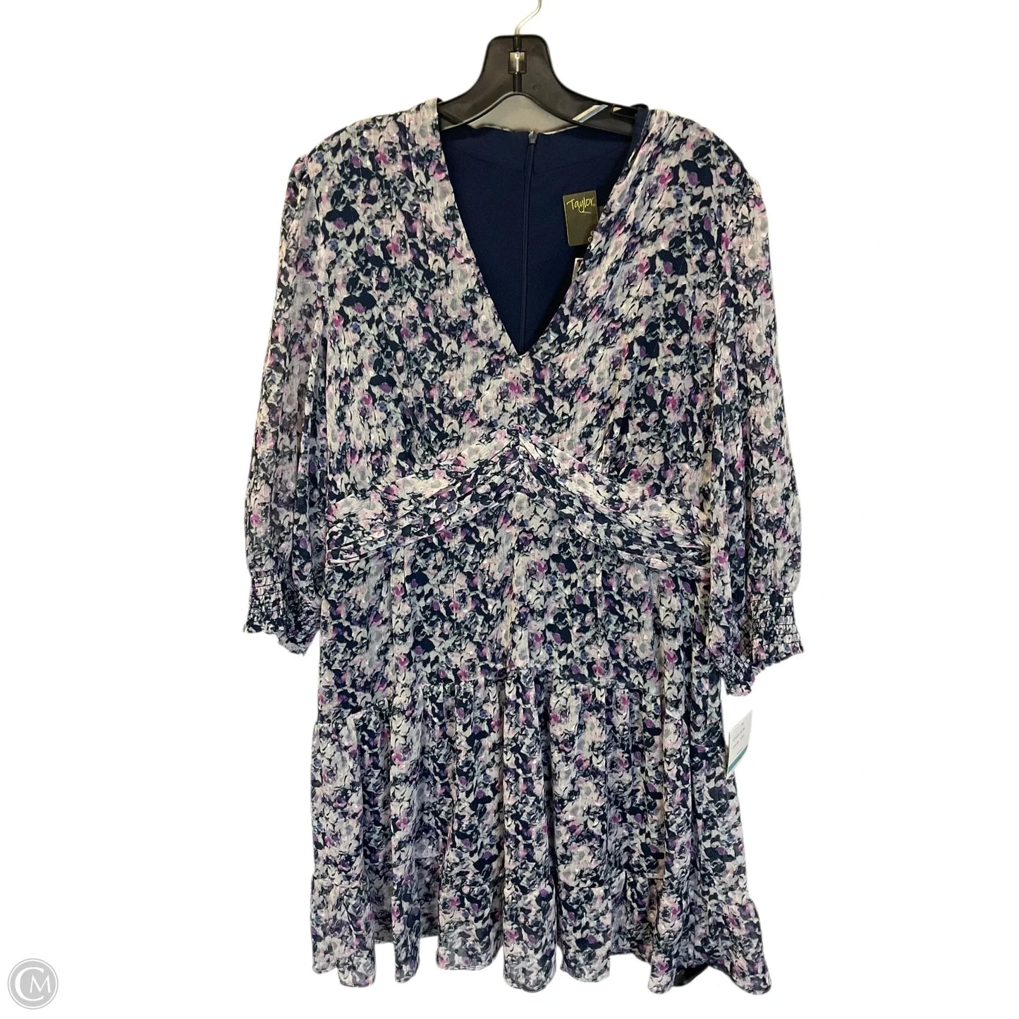 Dress Casual Midi By Taylor In Blue, Size: 16