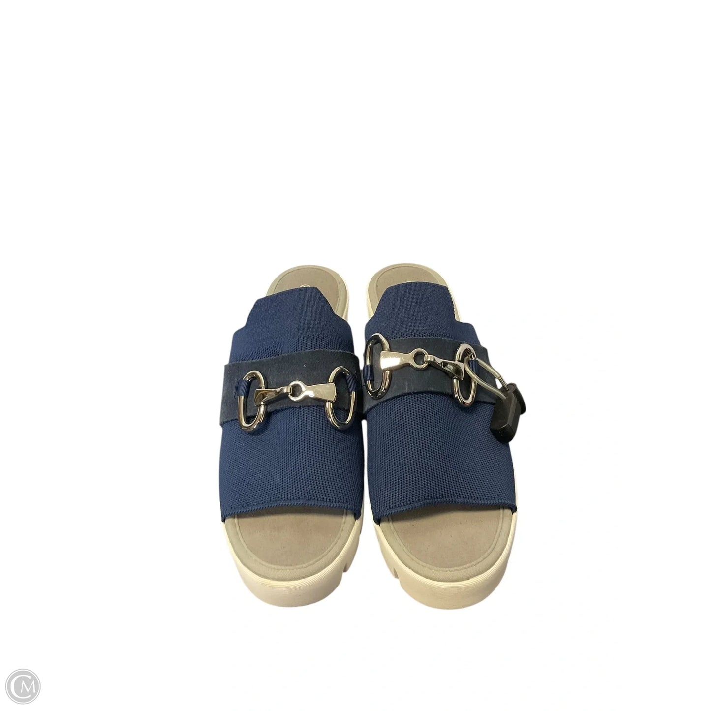 Sandals Heels Wedge By Bernie Mev In Navy, Size: 9