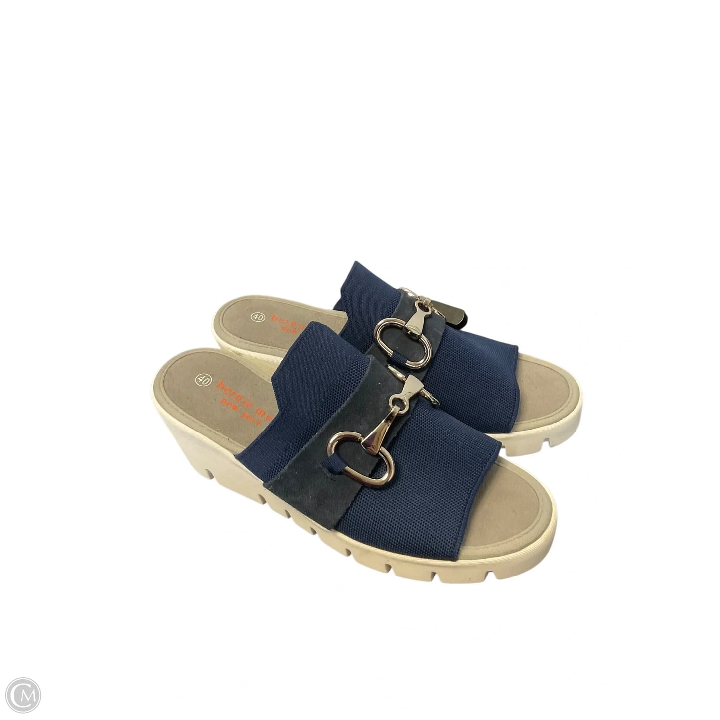 Sandals Heels Wedge By Bernie Mev In Navy, Size: 9