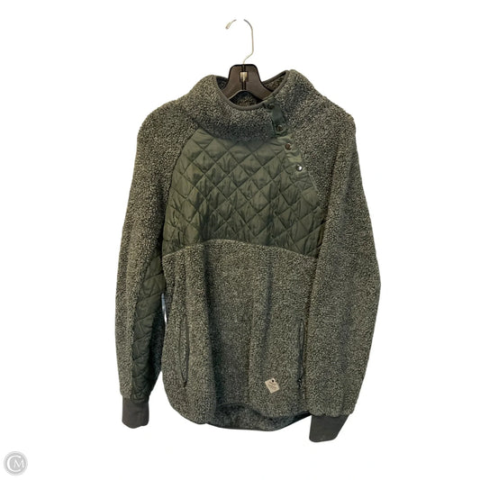 Jacket Faux Fur & Sherpa By Simply Southern In Grey, Size: L