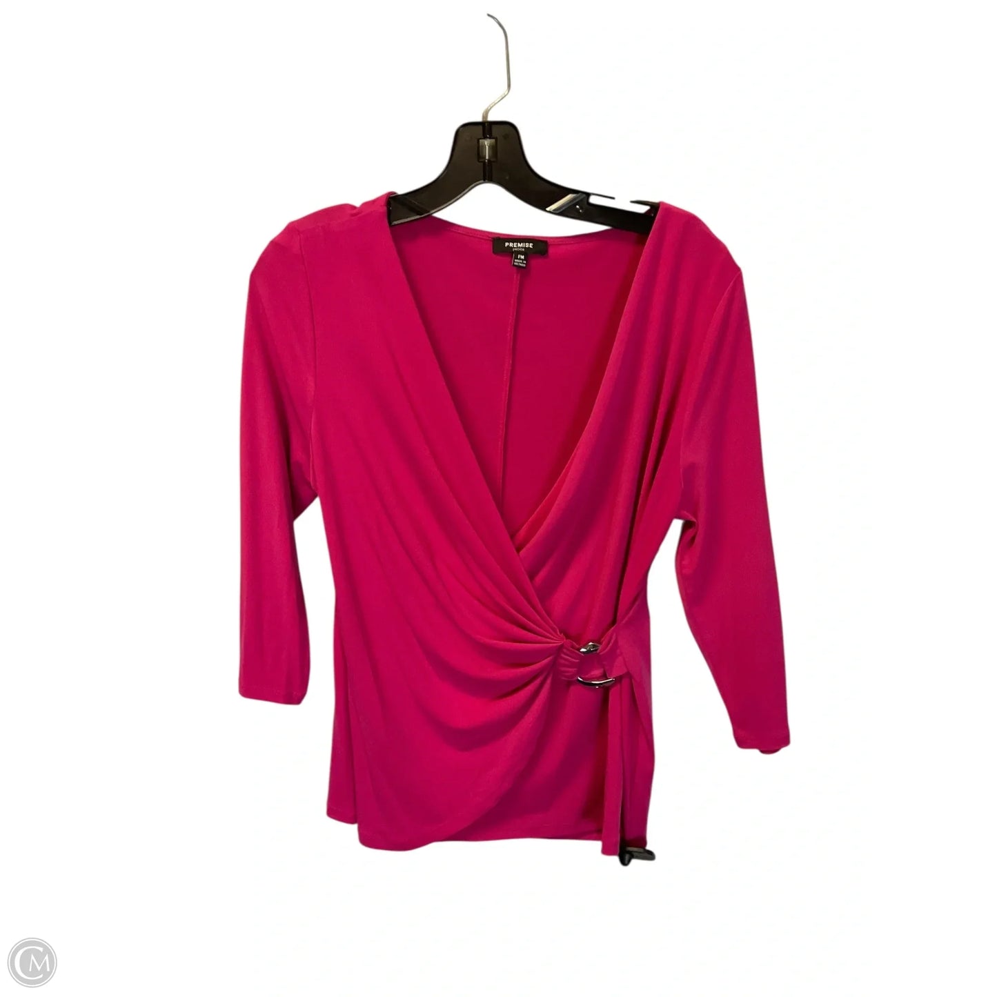 Top Long Sleeve By Premise In Pink, Size: M
