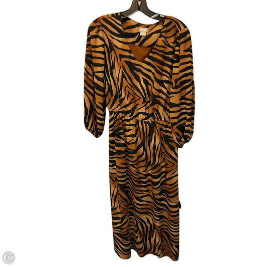 Dress Casual Maxi By Chicos In Animal Print, Size: 8