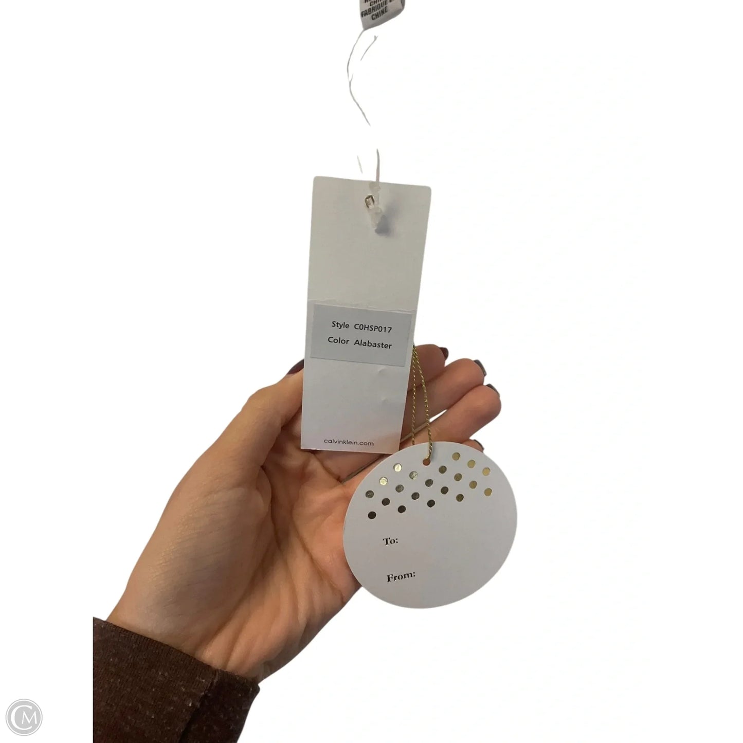 Top Long Sleeve By Calvin Klein In White, Size: Xl