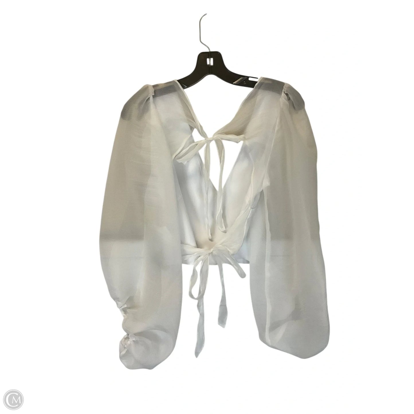 Top Long Sleeve By Hutch In White, Size: L