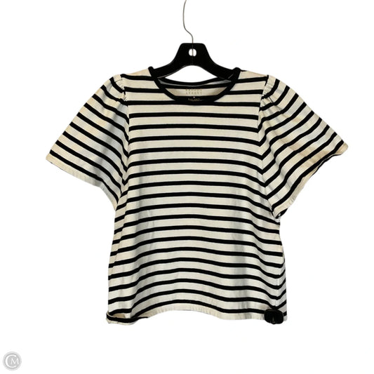 Top Short Sleeve Designer By Kate Spade In Striped Pattern, Size: S