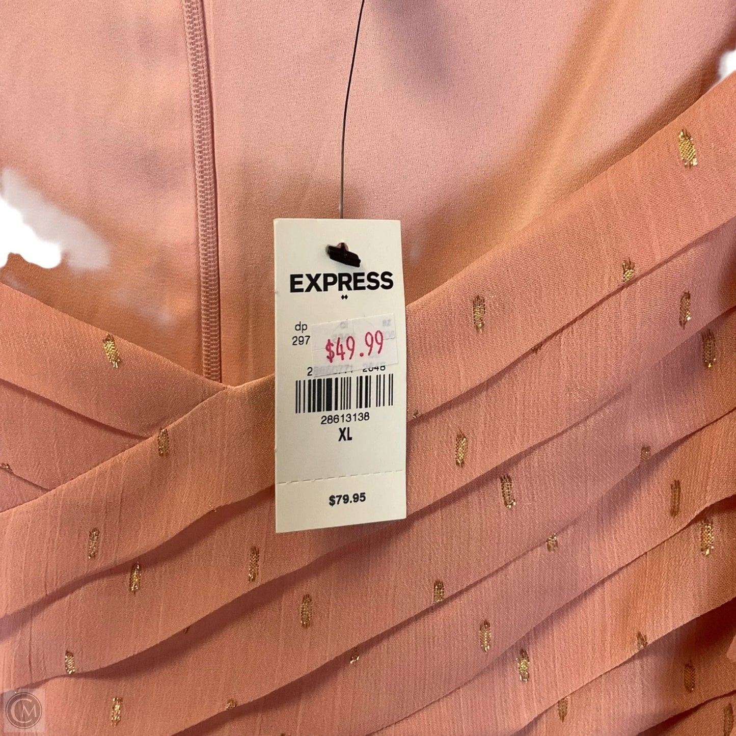 Top Long Sleeve By Express In Pink, Size: Xl