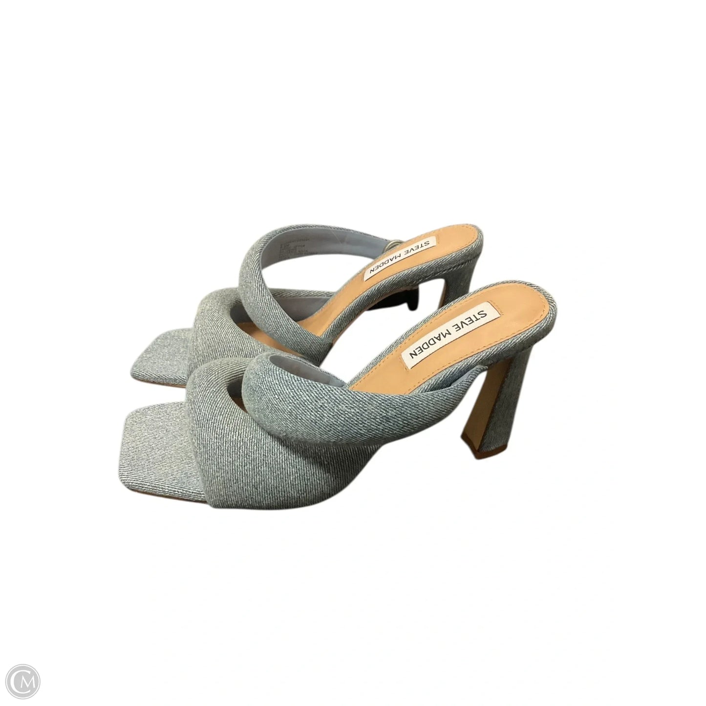 Sandals Heels Stiletto By Steve Madden In Blue, Size: 8.5