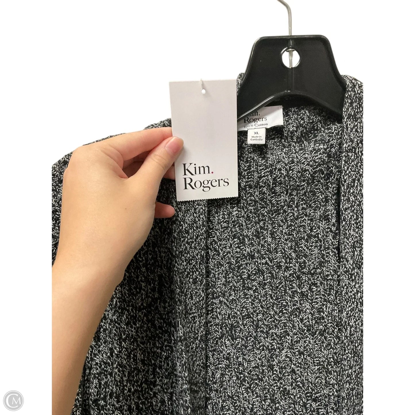 Cardigan By Kim Rogers In Grey, Size: Xl