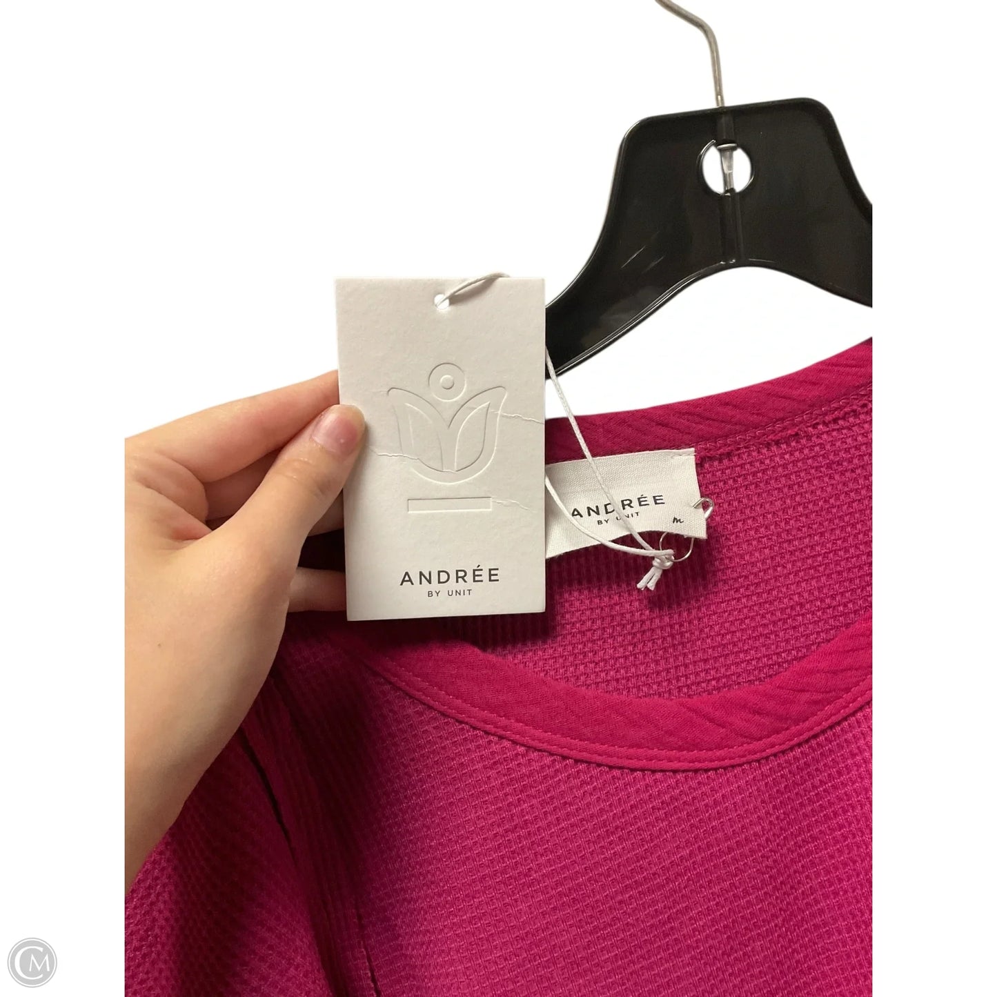 Top Long Sleeve By Andree By Unit In Pink, Size: M