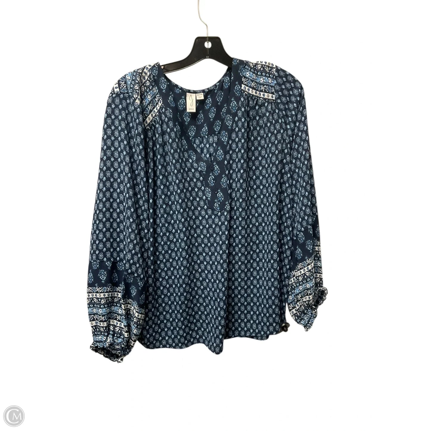 Top Long Sleeve By Joie In Blue, Size: Xl