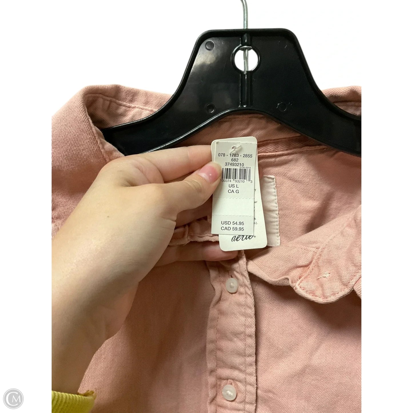 Top Long Sleeve By Aerie In Pink, Size: L