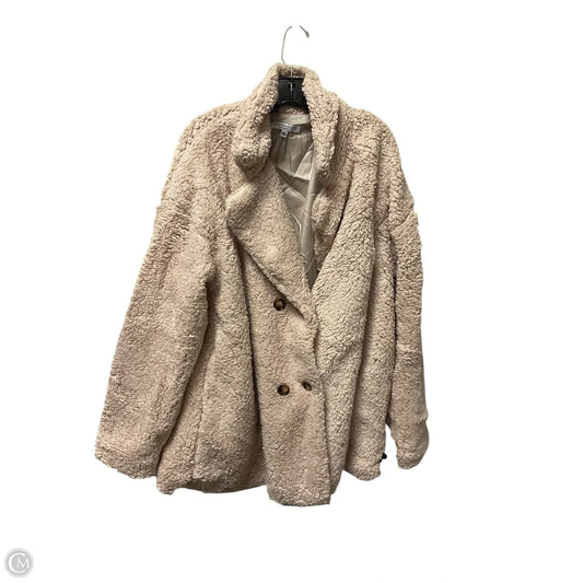 Jacket Faux Fur & Sherpa By Chicsoul In Brown, Size: 3x