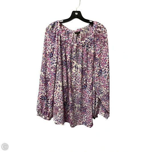 Top Long Sleeve By Talbots In Purple, Size: 3x