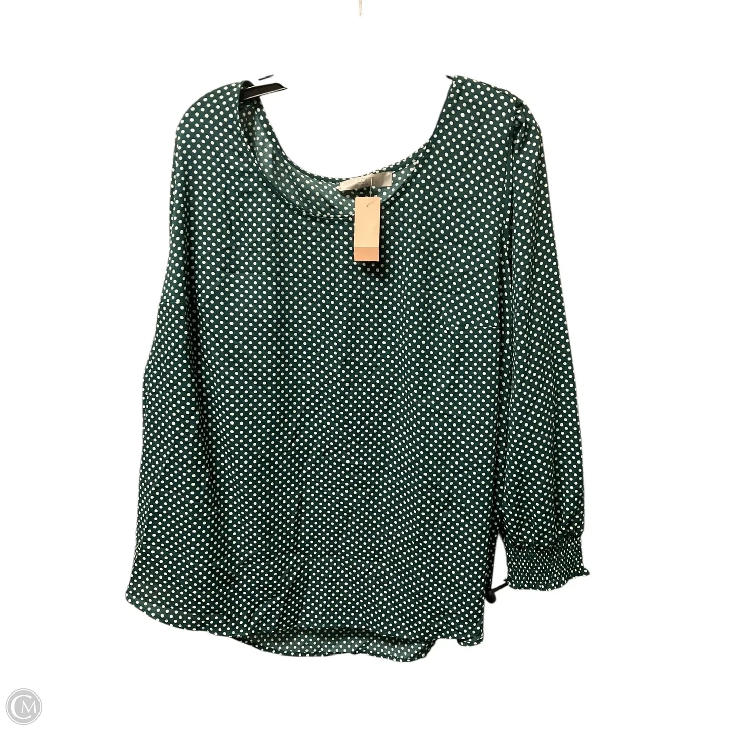 Top Long Sleeve Basic By Loft In Green, Size: 20
