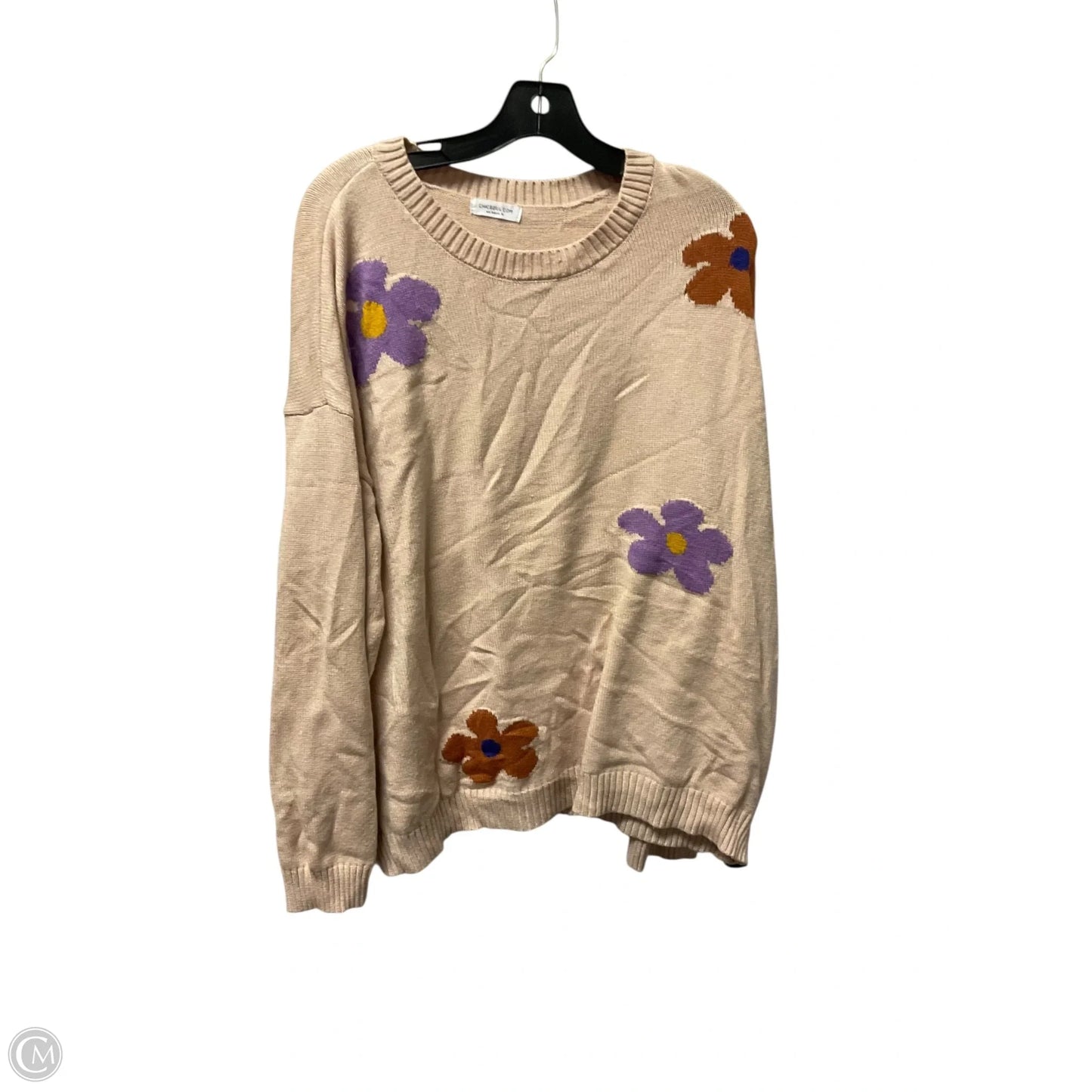 Sweater By Chicsoul In Tan, Size: 1x