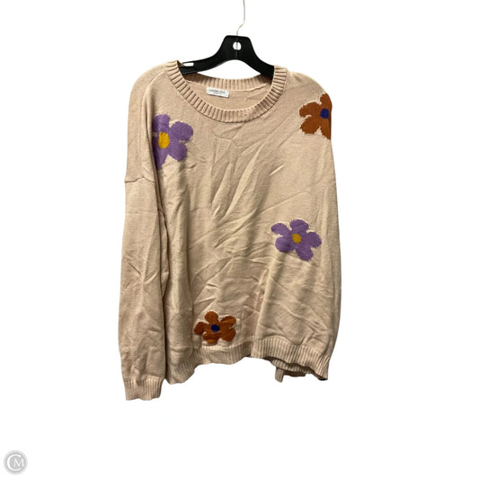 Sweater By Chicsoul In Tan, Size: 1x