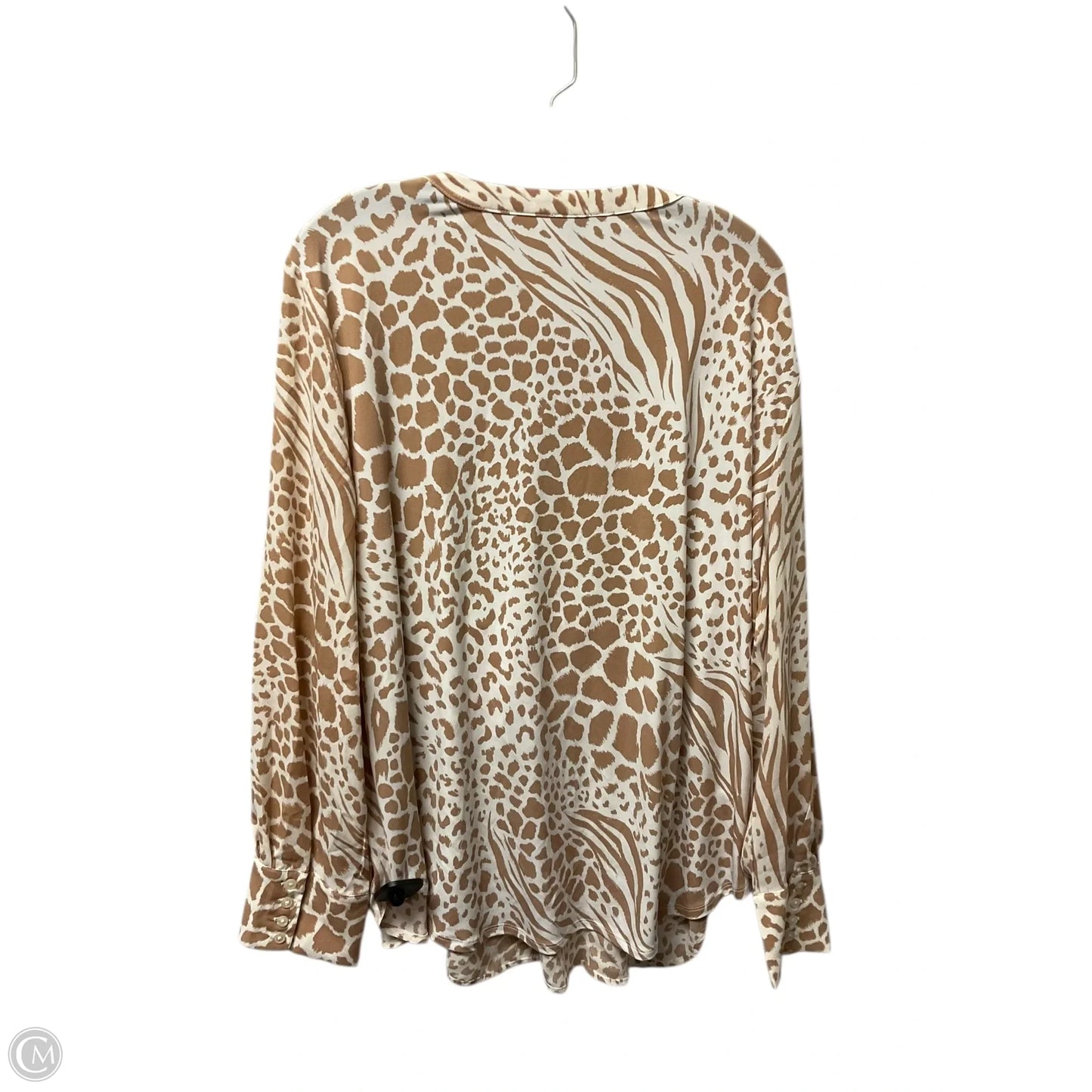 Top Long Sleeve By Ann Taylor In Tan, Size: Xxl