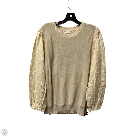 Top Long Sleeve By Chicsoul In Beige, Size: 3x