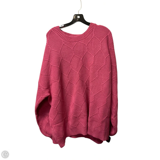 Sweater By Chicsoul In Pink, Size: 3x