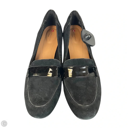 Shoes Heels Wedge By Clarks In Black, Size: 9.5