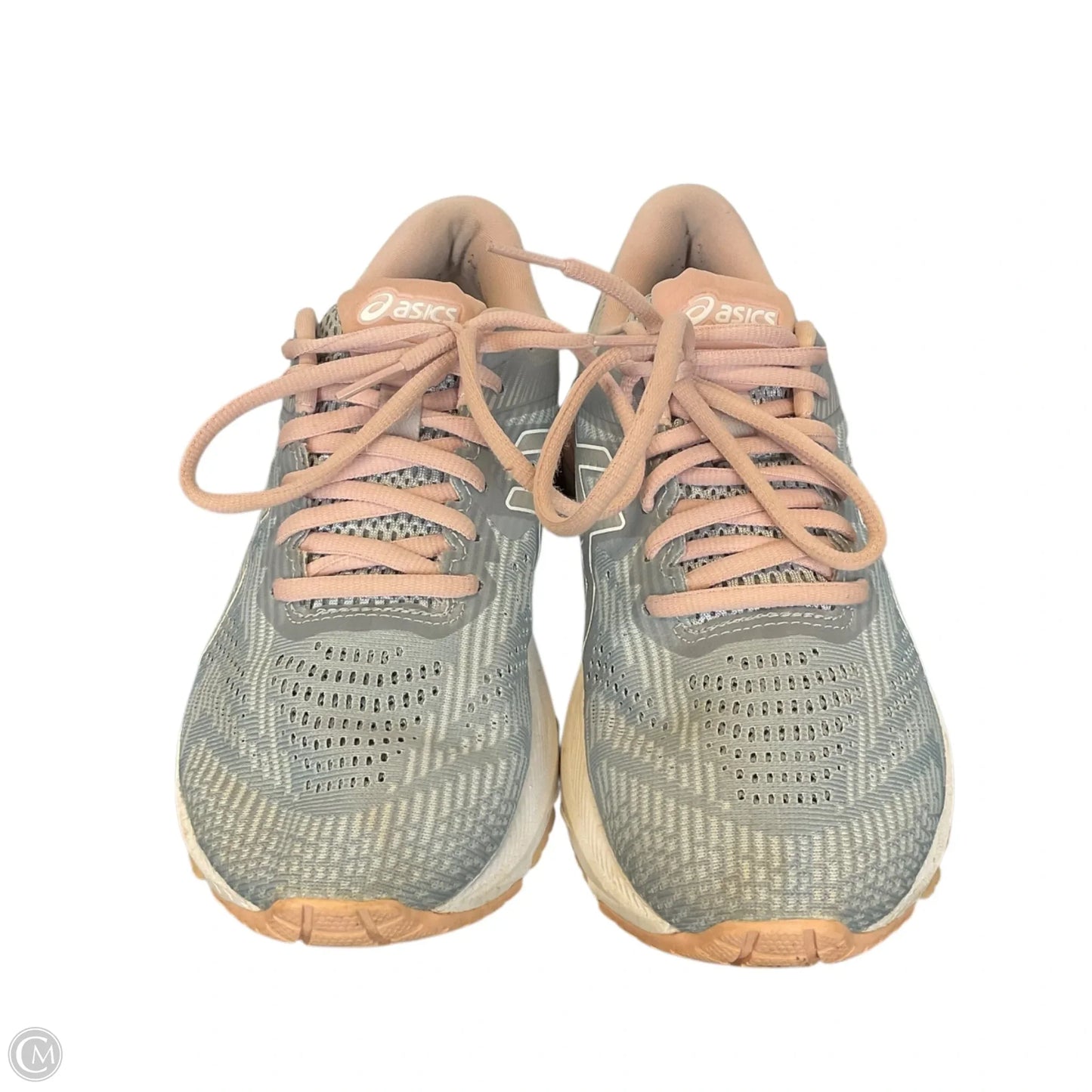 Shoes Athletic By Asics In Grey & Pink, Size: 7.5