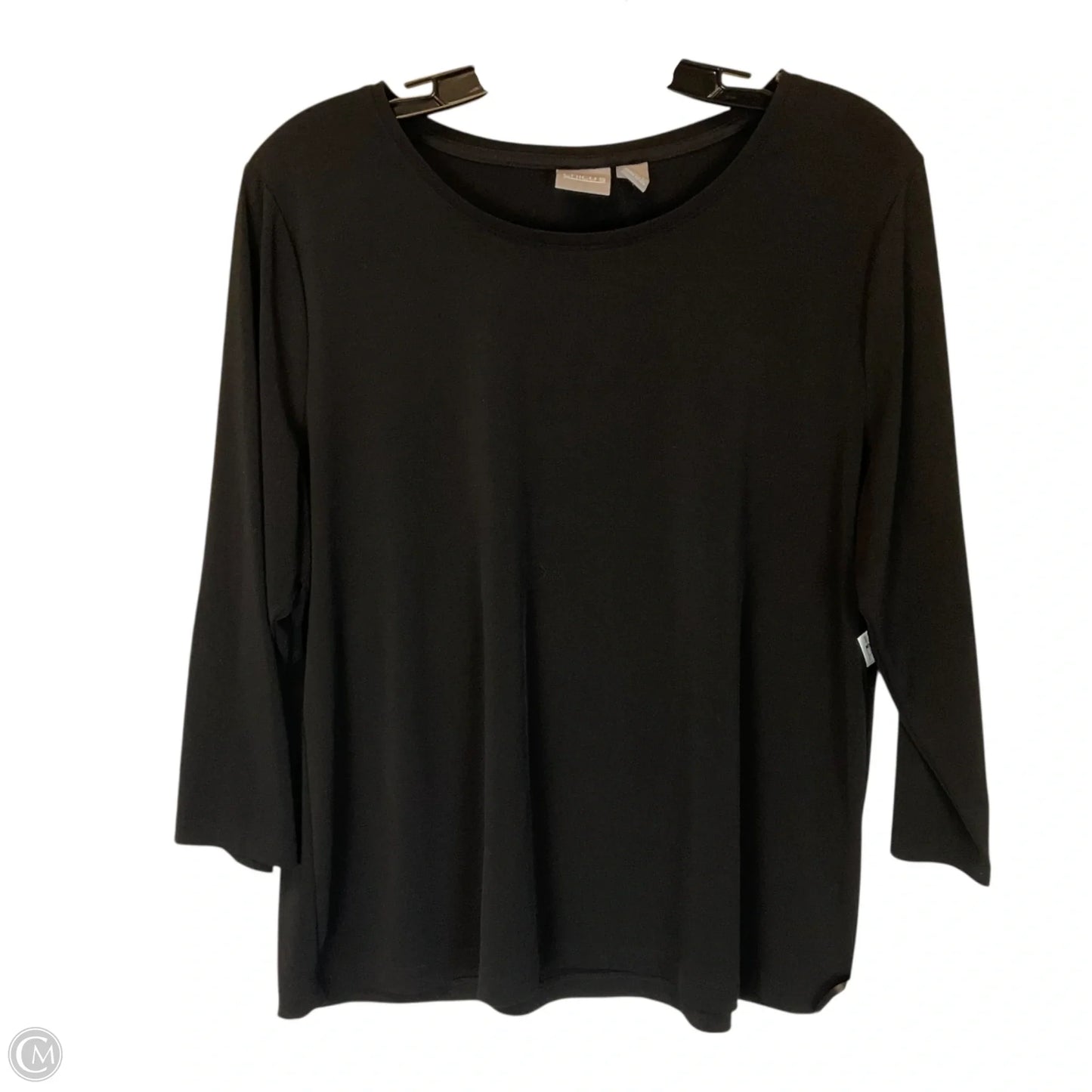 Top Long Sleeve Basic By Chicos In Black, Size: L