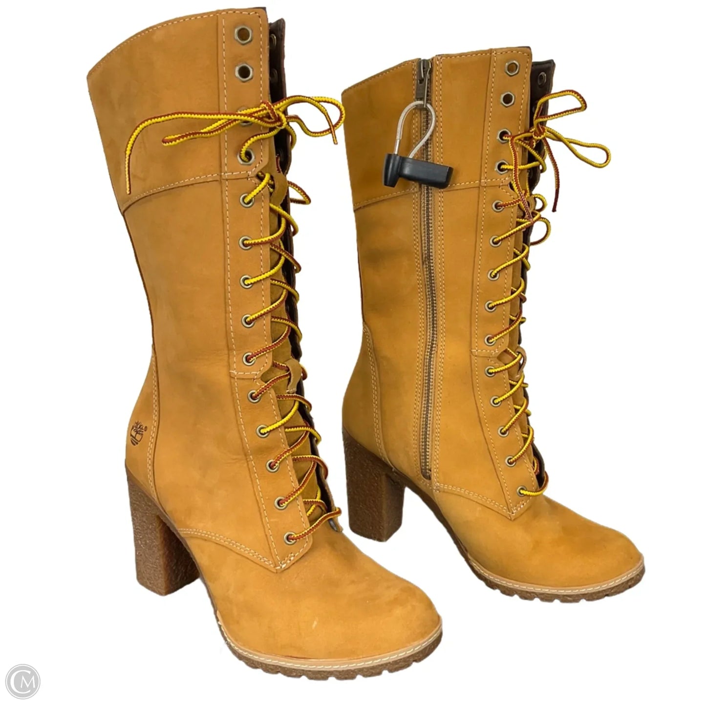Boots Mid-calf Heels By Timberland In Yellow, Size: 7.5